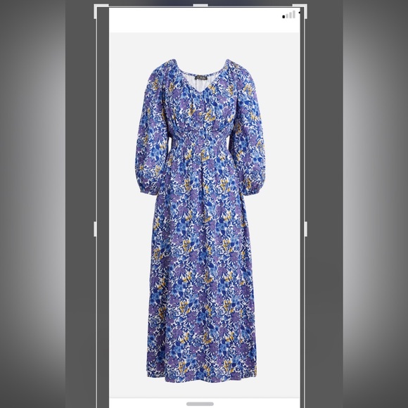 J. Crew Dresses & Skirts - NWOT! $188 V neck Fete floral print midi dress!